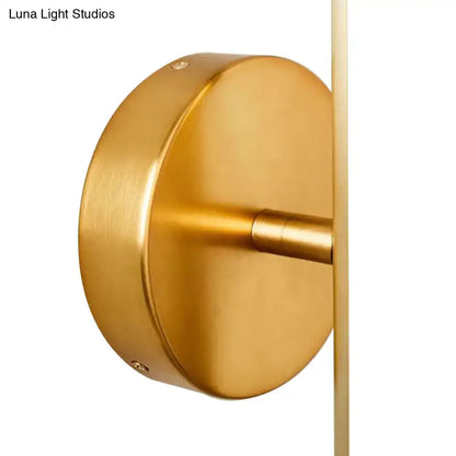 Modern gold & black minimalist wall sconce bathroom light