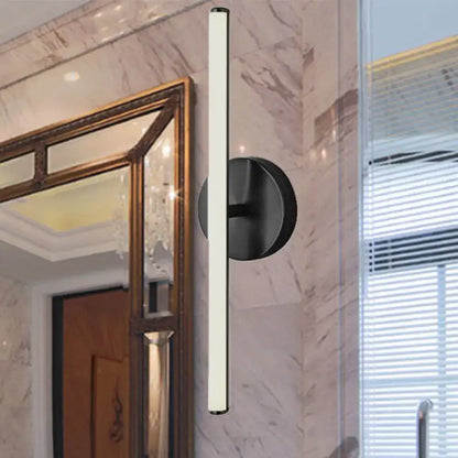 Modern gold & black minimalist wall sconce bathroom light