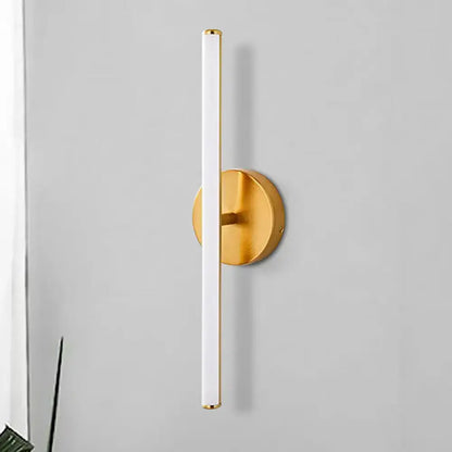 Modern gold & black minimalist wall sconce bathroom light