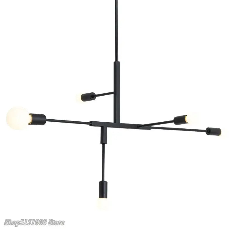 Modern gold & black pendant light for dining room