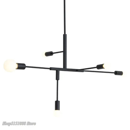 Modern gold & black pendant light for dining room