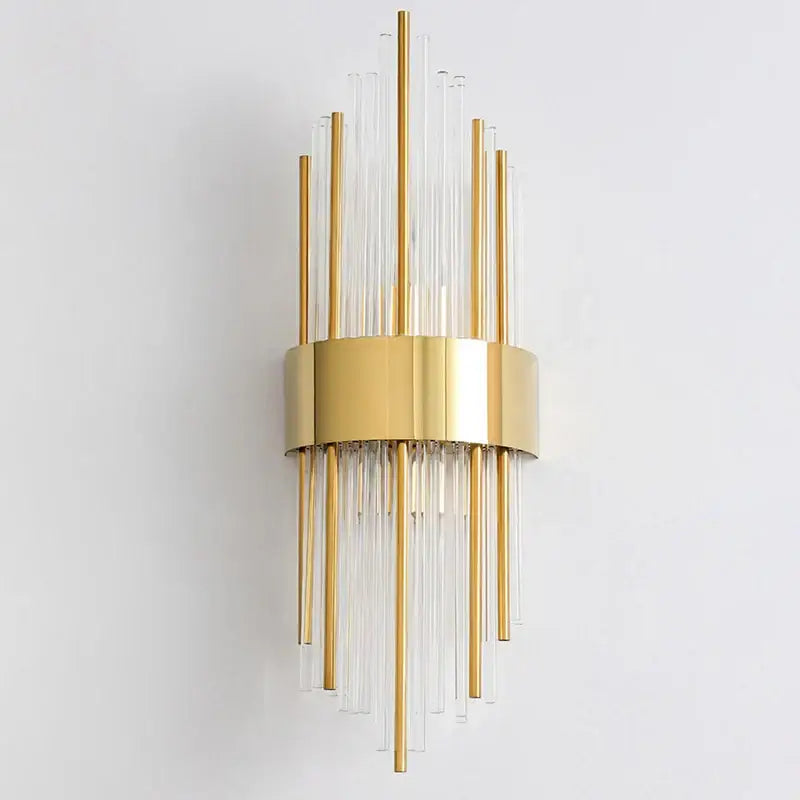 Modern gold & black stainless steel wall sconce living room light