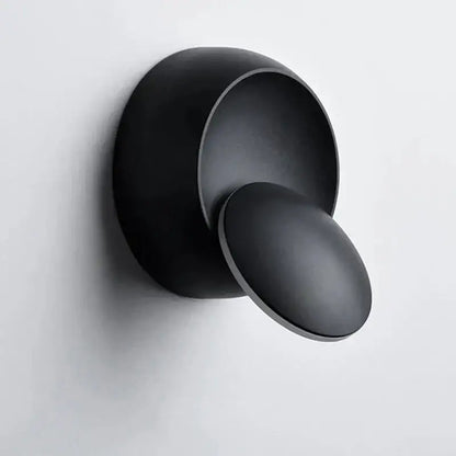 Modern gold black & white adjustable led crescent wall light