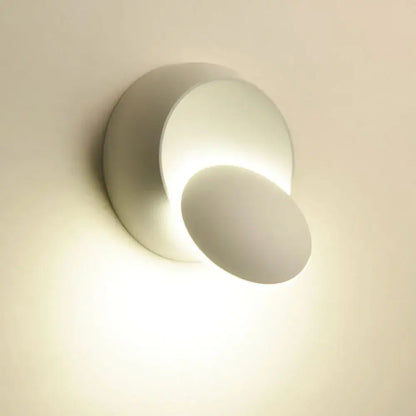 Modern gold black & white adjustable led crescent wall light