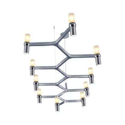 Modern gold branching island pendant light for dining room