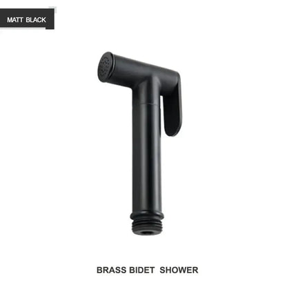 Modern gold brass bidet shower head with double valve for bathroom