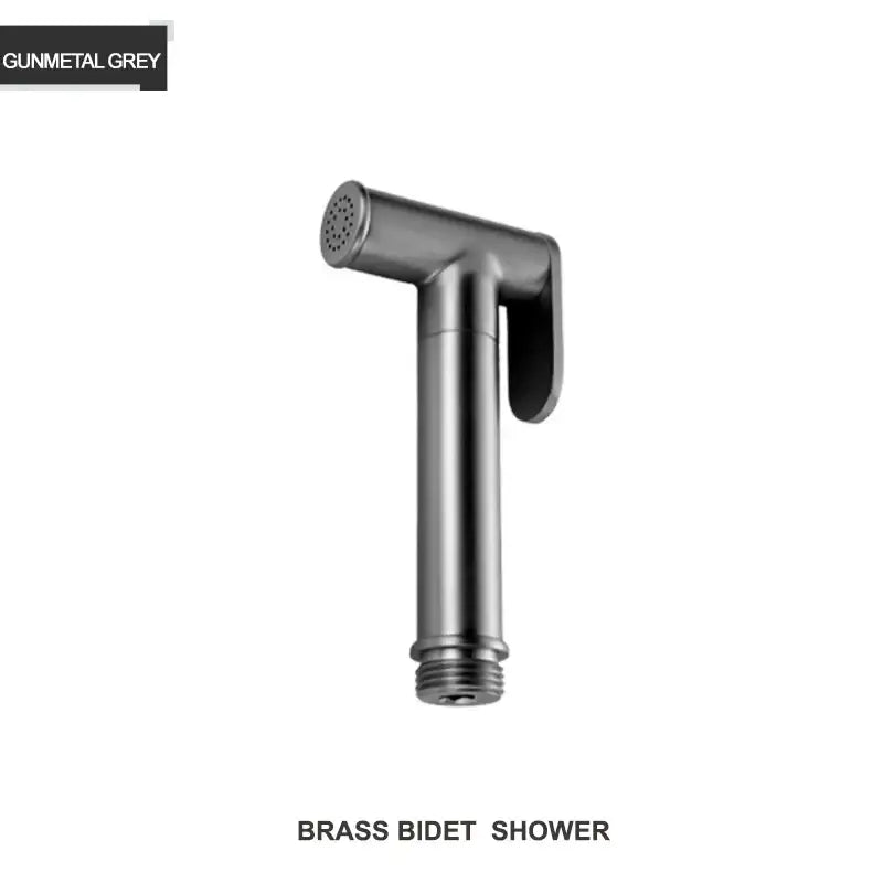 Modern gold brass bidet shower head with double valve for bathroom