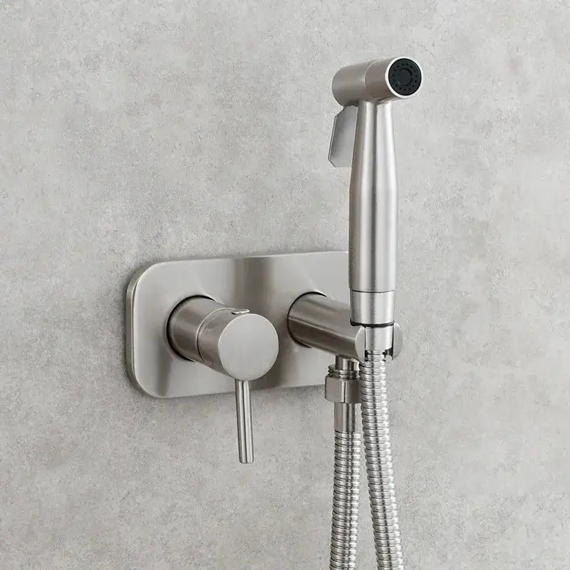 Modern gold brass bidet sprayer set – bathroom hot and cold faucet