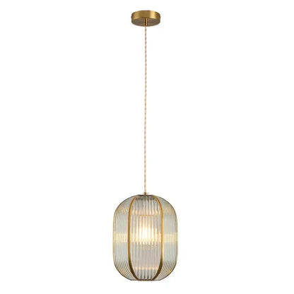 Modern gold brass glass restaurant light bedroom chandelier