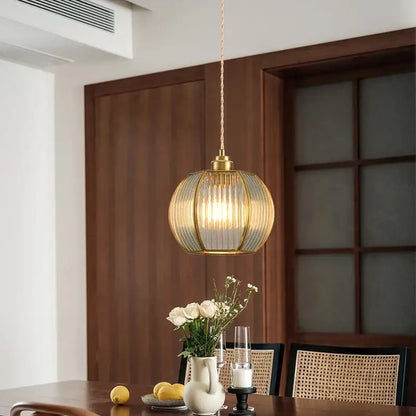 Modern gold brass glass restaurant light bedroom chandelier