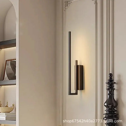 Modern gold brass wall light sconce bedroom frosted glass light