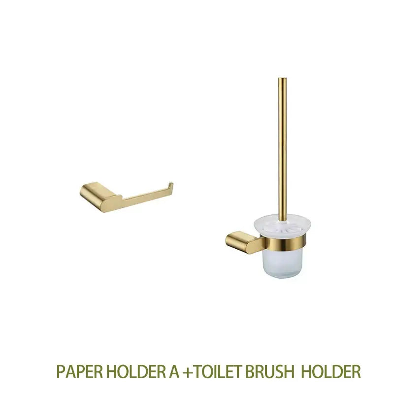 Modern gold brushed bathroom accessories set bathroom decor
