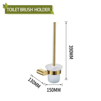 Modern gold brushed bathroom accessories set bathroom decor