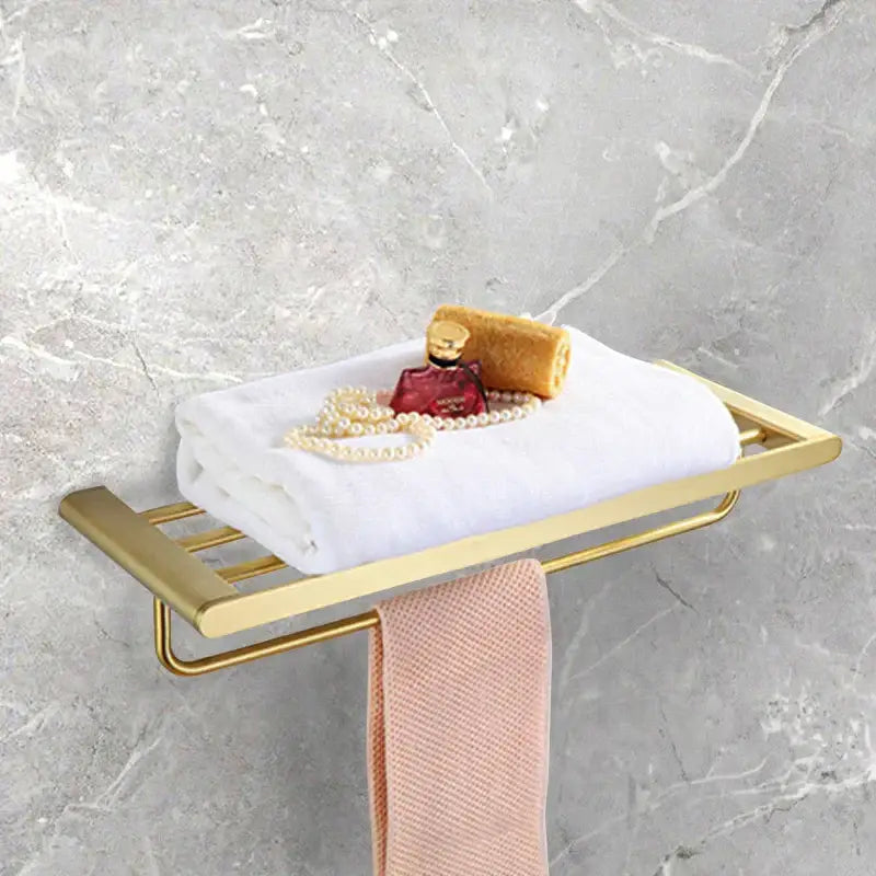 Modern gold brushed bathroom accessories set bathroom decor
