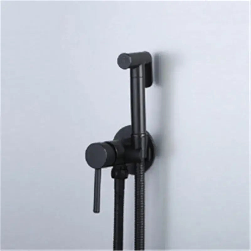 Modern gold brushed brass rose gold & black bidet sprayer set bathroom