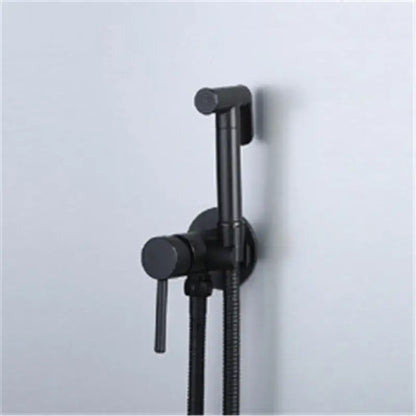 Modern gold brushed brass rose gold & black bidet sprayer set bathroom