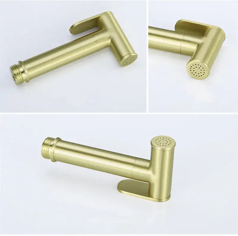 Modern gold brushed brass rose gold & black bidet sprayer set bathroom