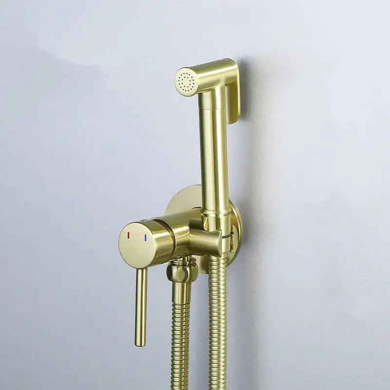 Modern gold brushed brass rose gold & black bidet sprayer set bathroom