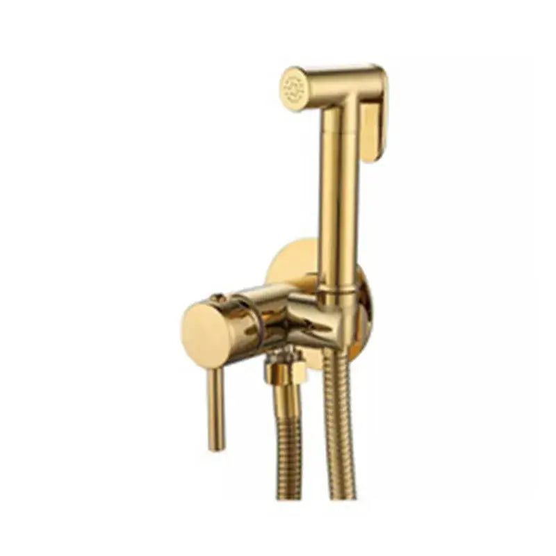 Modern gold brushed brass rose gold & black bidet sprayer set bathroom