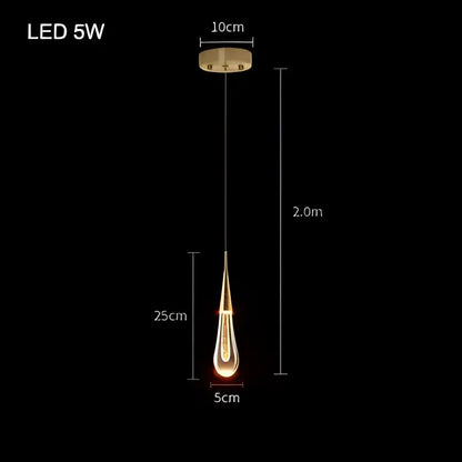 Modern gold bubble crystal chandelier dining room pendant light