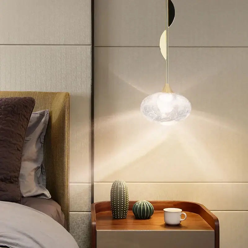 Modern gold bubble crystal pendant light for dining room