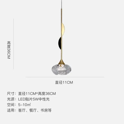 Modern gold bubble crystal pendant light for dining room
