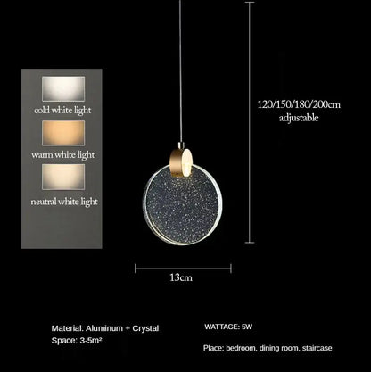 Modern gold bubble crystal pendant lights for living room