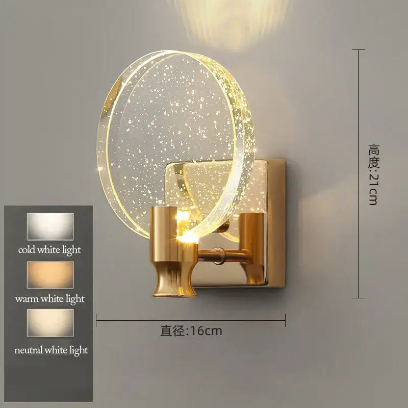 Modern gold bubble crystal pendant lights for living room