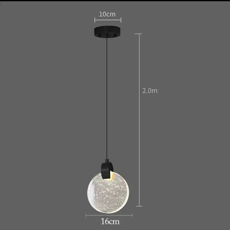 Modern gold bubble crystal pendant lights for living room