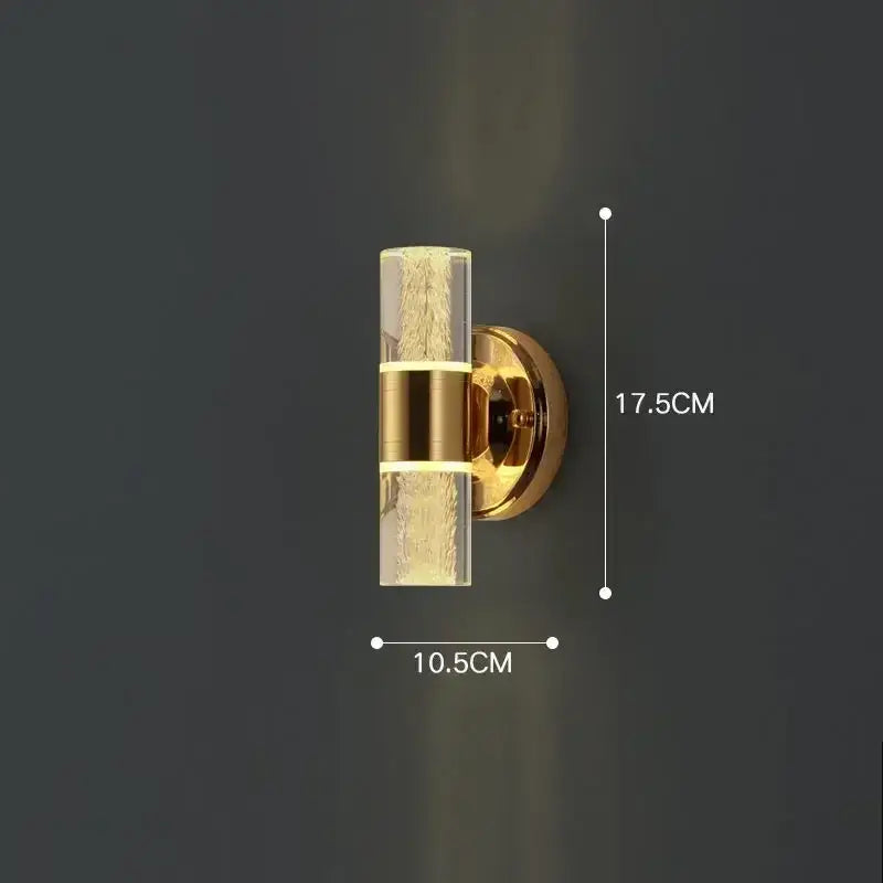Modern gold bubble glass vanity lights bathroom sconces