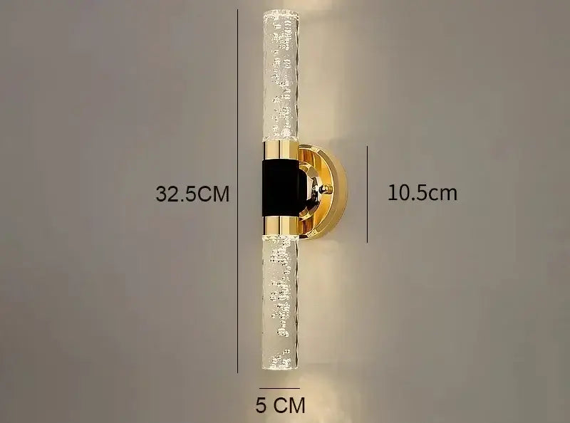Modern gold bubble glass vanity lights bathroom sconces
