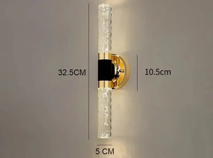 Modern gold bubble glass vanity lights bathroom sconces