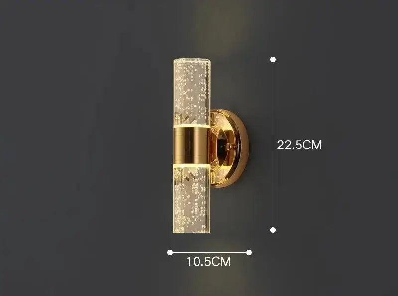 Modern gold bubble glass vanity lights bathroom sconces