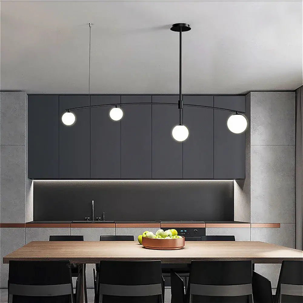 Modern gold bubble iron chandelier kitchen arc pendant light