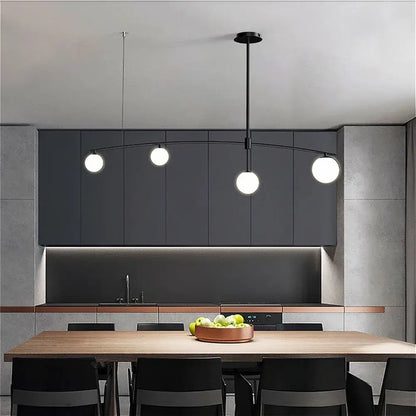 Modern gold bubble iron chandelier kitchen arc pendant light