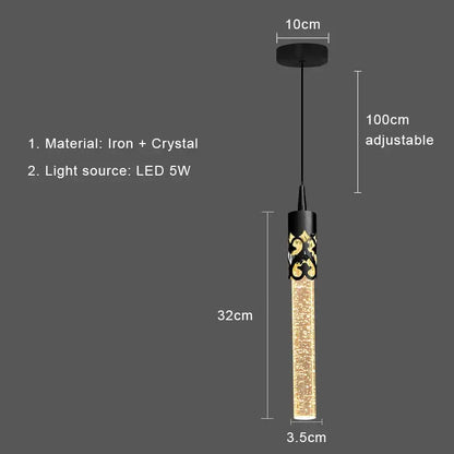 Modern gold bubbles crystal pendant light for living room