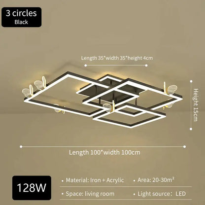 Modern gold butterfly ceiling lamp for living room