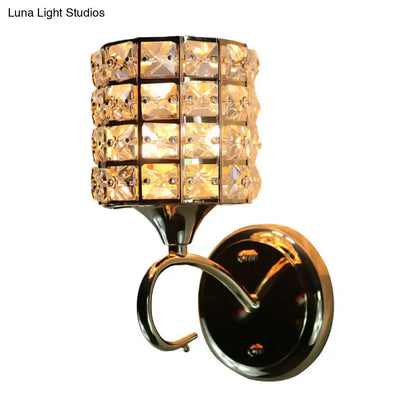 Modern gold butterfly crystal wall light fixture living room sconce