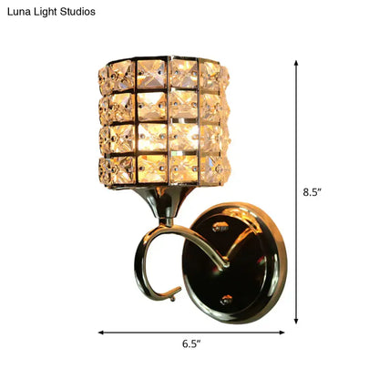 Modern gold butterfly crystal wall light fixture living room sconce