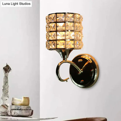 Modern gold butterfly crystal wall light fixture living room sconce