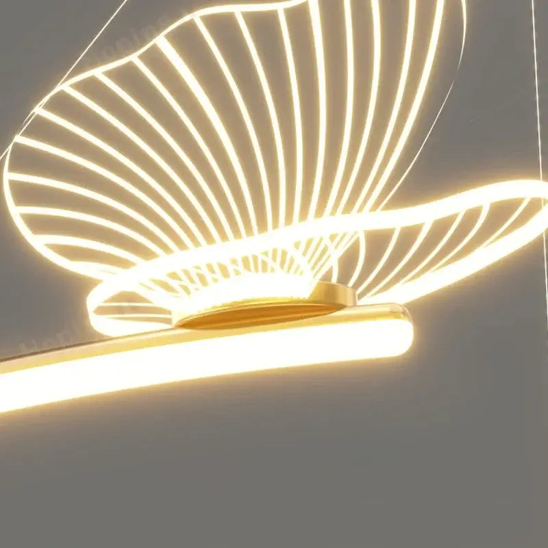Modern gold butterfly design sense ceiling chandelier dining room