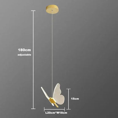 Modern gold butterfly led chandelier living room pendant light