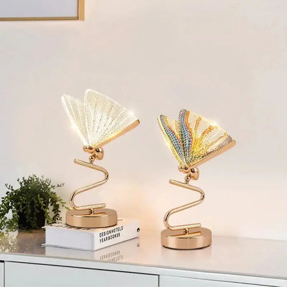 Modern gold butterfly led pendant lamp bedroom chandelier lighting