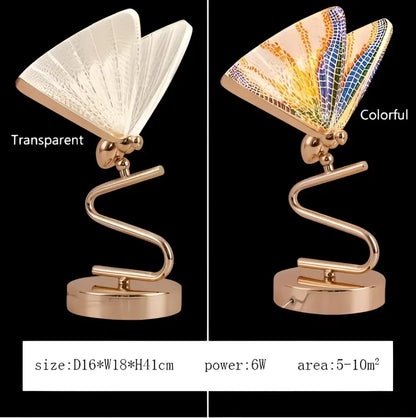 Modern gold butterfly led pendant lamp for bedroom staircase