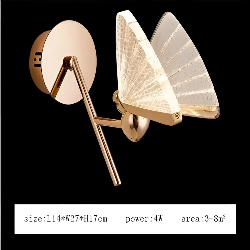 Modern gold butterfly pendant lamps bedroom led lighting fixtures