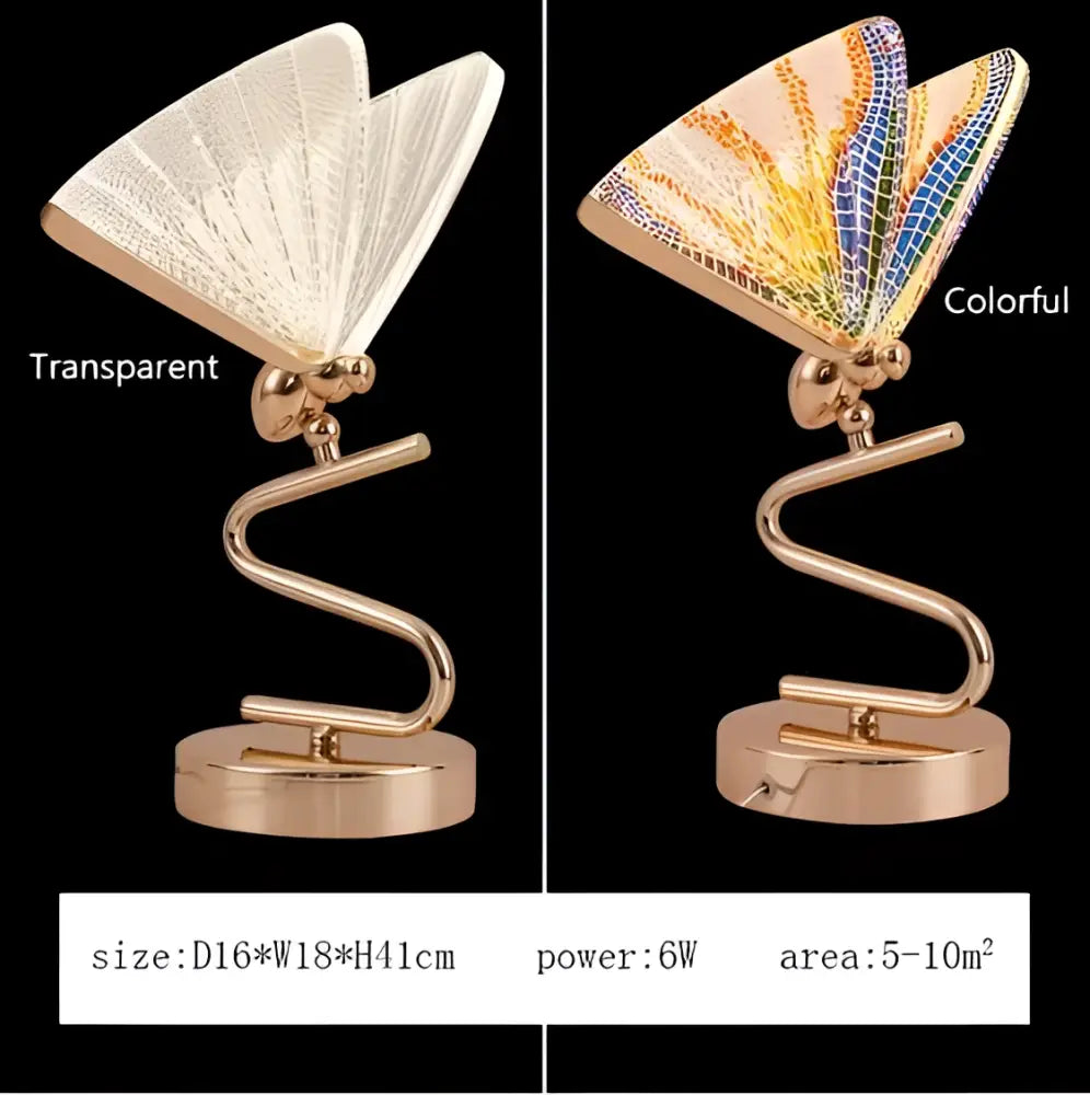 Modern gold butterfly pendant lamps bedroom led lighting fixtures