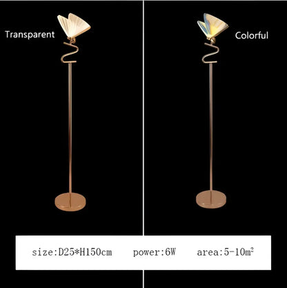Modern gold butterfly pendant lamps bedroom led lighting fixtures