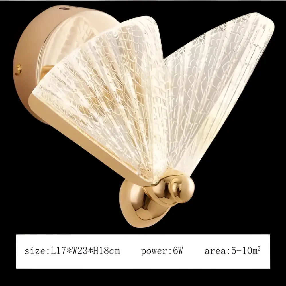 Modern gold butterfly pendant lamps bedroom led lighting fixtures