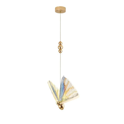 Modern gold butterfly wall lamp bedroom lace decor