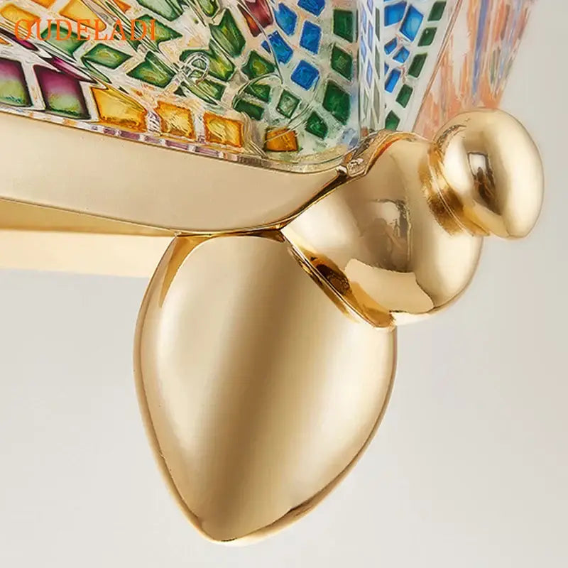 Modern gold butterfly wall lamp bedroom lace decor